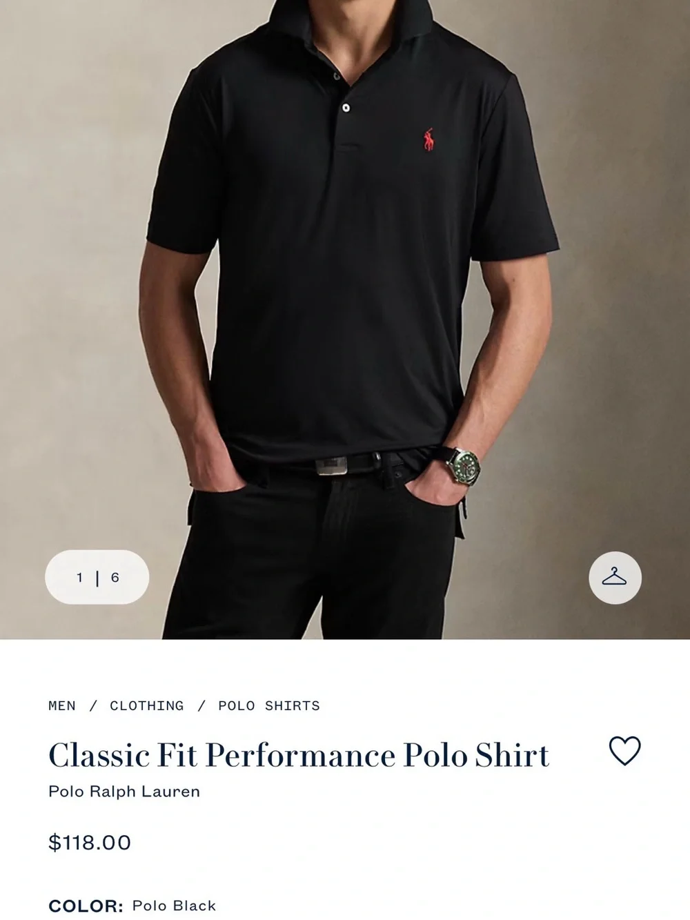 Polo Ralph Lauren short-sleeve performance classic collar men’s Red extra large